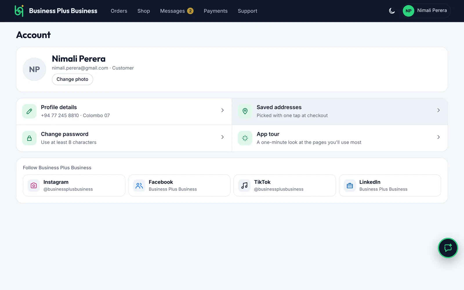 Account on a computer